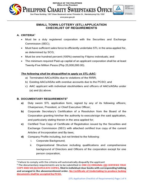 stl application requirements|GUIDE: How to Apply for PAG.
